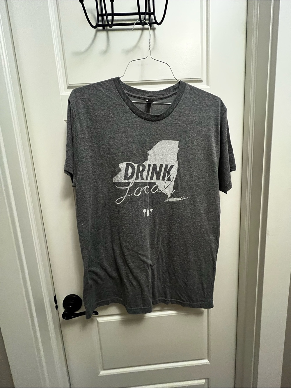 Next Level Apparel Gray 'Drink Local' Graphic Tee